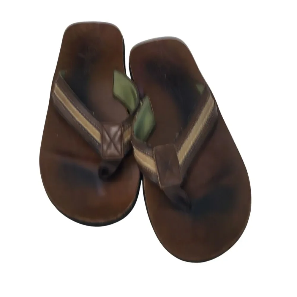 Clarks Men's Brown Leather Thong Sandals, Size 11